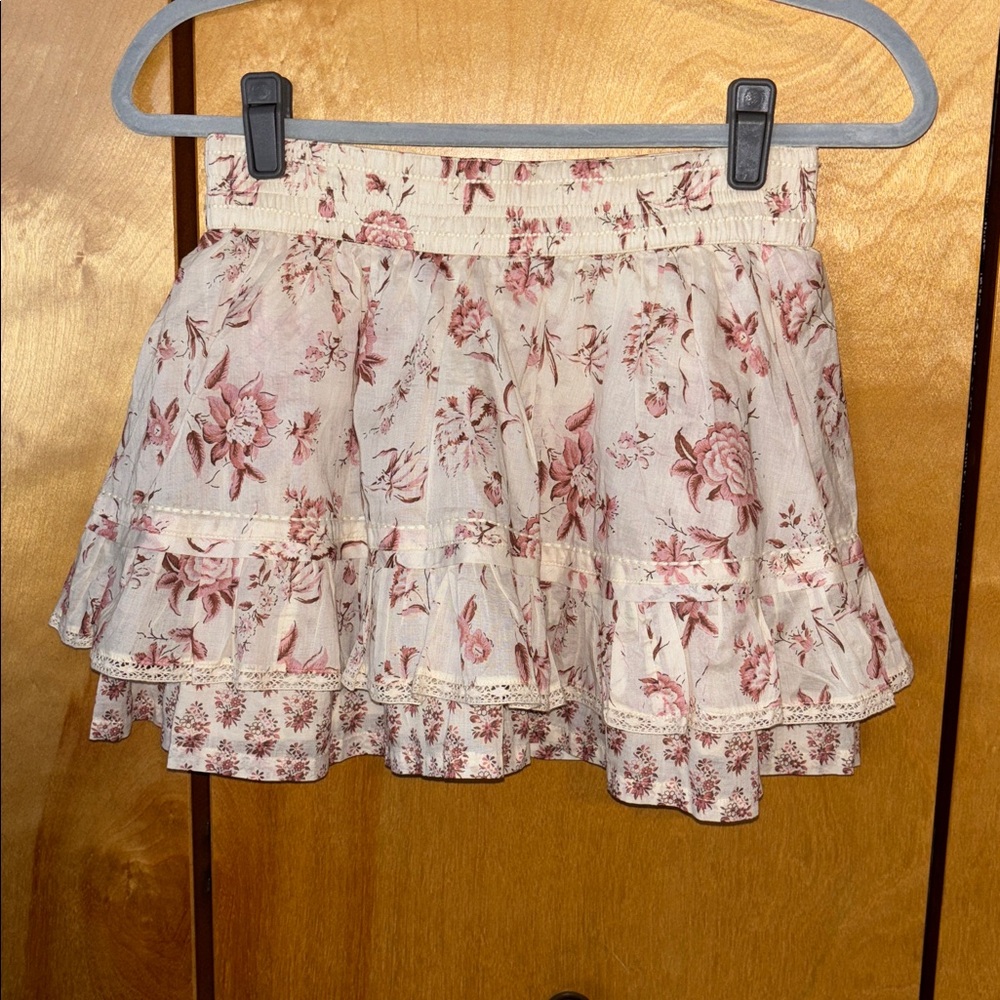 A&F High Rise Lace-Trim Ruffle Mini Skort XS - Picture 3 of 5